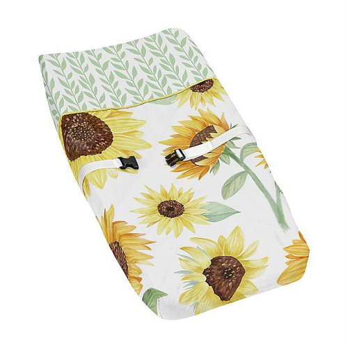 Sweet Jojo Designs Sunflower Yellow and Green Changing Pad Cover