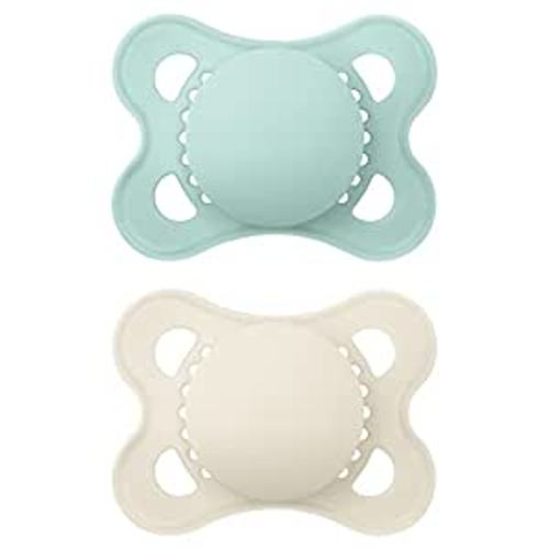 MAM Original Matte Baby Pacifier, Nipple Shape Helps Promote Healthy Oral Development, Sterilizer Case, 2 Pack, 0-6 Months, Unisex,2 Count (Pack of 1)