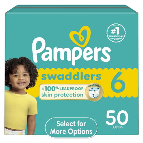 Pampers Swaddlers Diapers, Size 6, 50 Count (Select for More Options)
