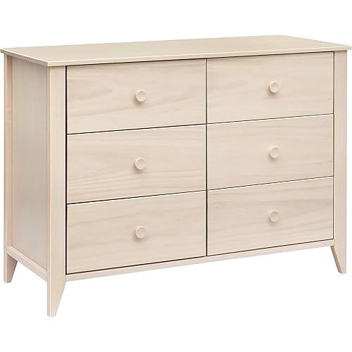 Babyletto Sprout 6-Drawer Double Dresser, Full, Washed Natural