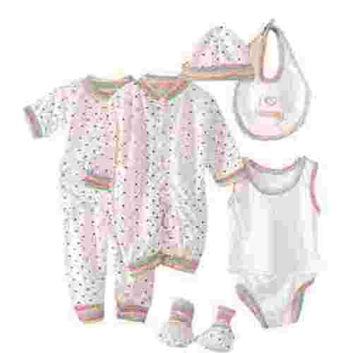 8PCS Newborn Clothes Baby Gifts sets Shose+Romper Tops+Hat+Pants +Bib+Sock Girls Outfits