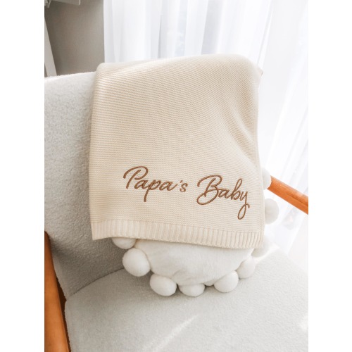 Baby gift, Baby Blanket, Personalized Baby Gift, Soft Cotton Knit baby blanket, Baby shower Gift, Baby name blanket, baby shower gift