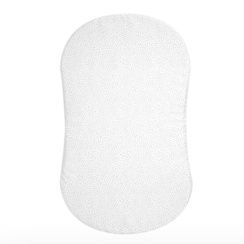 HALO - BassiNest Fitted Sheet 100% Cotton | Pebble - white