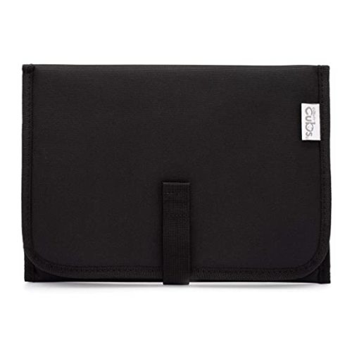 Comfy Cubs Baby Changing Pad Compact Size - Waterproof Diaper Changing Mat with Cushioned Pillow - Soft & Lightweight, Foldable Design for Travel - Stylish Design for Boys and Girls - Solid Black