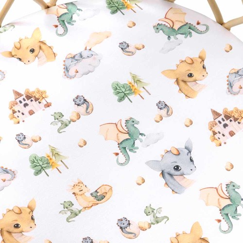 Dragon Organic Bassinet Sheet / Change Pad Cover | Snuggle Hunny