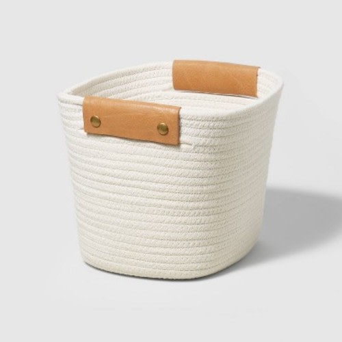 11" Decorative Coiled Rope Basket - Brightroom™, Color: Cream
