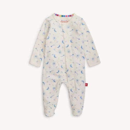 moon song organic cotton magnetic footie