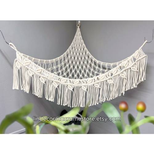 Macrame Stuffed Animal Hammock, Boho Toy Hammock, Stuffed Animal Storage, Macrame Toy Net, Toy Display, Kids Room Organize, Toy Nursery Gift