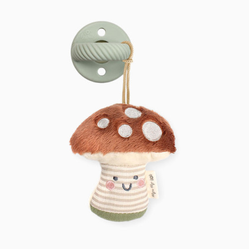 Itzy Ritzy Silicone Pacifier and Plush Pal - Mushroom