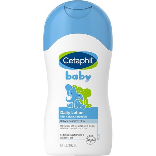 Cetaphil Baby Daily Lotion with Organic Calendula, Hypoallergenic, Sweet Almond & Sunflower Oils,6.7 Fl. Oz (Packaging May Vary)