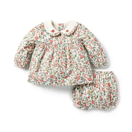 The Pumpkin Collar Floral Baby Set