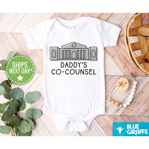 Daddy's Co-Counsel Onesie®, Attorney Onesie®, Lawyer baby gift, Lawyer outfit, Attorney baby shower gift, future lawyer, attorney mom