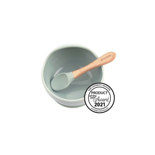 Glitter & Spice Silicone Bowl + Spoon Set Sage