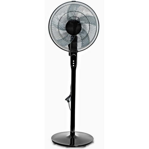 Pelonis 16" 12-Speed Adjustable Height Quiet Pedestal Fan with Digital Display & Remote Control, PSPF18AR40B, New, Black