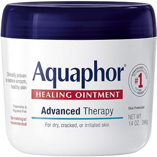 Aquaphor Healing Ointment, Advanced Therapy Skin Protectant, Dry Skin Body Moisturizer, Multi-Purpose Healing Ointment, For Dry, Cracked Skin & Minor Cuts & Burns, 14 Oz Jar