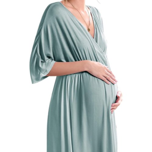 Ekouaer 3 in 1 Labor/Delivery/Hospital Gown Maternity Dress Nursing Nightgown Sleepwear for Breastfeeding