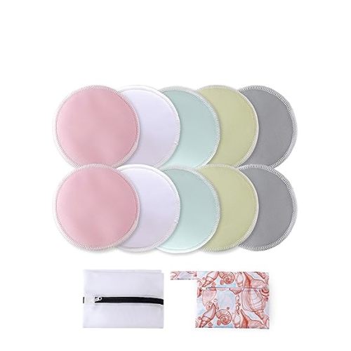 4-pack Reusable Nursing Breast Pads Super Absorbent Breathable Nipplecovers  Breastfeeding Nipple Pad with Mesh Bag