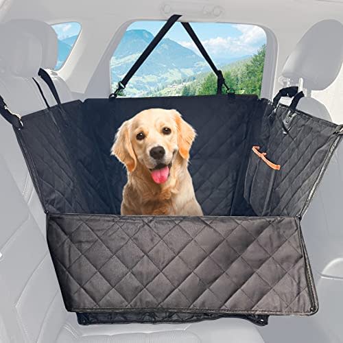 Tlsiod Large Dog Car Seat for Pet Travel, Thicken Pad,Breathable and Nonslip Backseat Dog Hammock, Heavy-Duty Car Seat Cover Protector Fits for Cars, Trucks & SUVs (M)