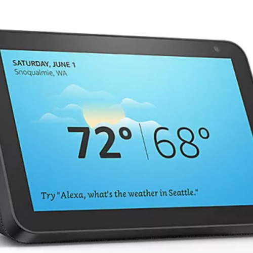 Amazon Echo Show 8 (newest model), With Spatial Audio, Smart Home Hub, and Alexa, Glacier White