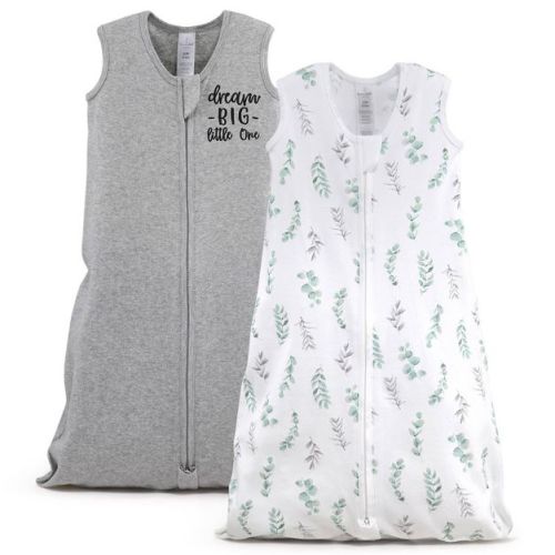 The Peanutshell Baby Sleep Bag, Swaddle Wrap, Sack, Dream Big/floral Leaves - S/m 2pk
