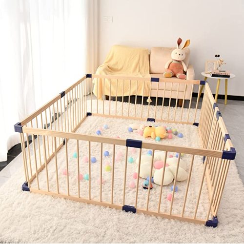 Baby Playpen, Corrales para Bebes, Baby Fence Indoor Outdoor, Toddler Safety Activity Center Playard with/Locking Gate,31sq. ft - 63x70.86 Inch (Pack of 1)