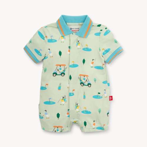 fairway fetch modal magnetic polo romper – Magnetic Me