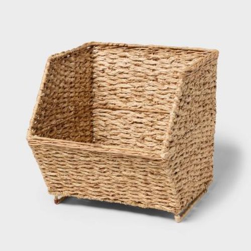 Braided Seagrass Open Front Crate - Brightroom™
