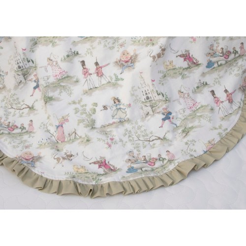 Covington Over The Moon Toile Blanket with Sage Trim