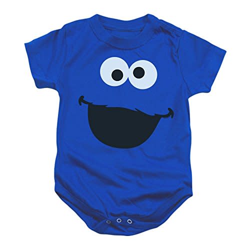 Sesame Street Character Face Infant Baby Boys & Girls Onesie Snapsuit