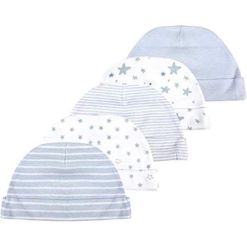 Newborn Baby Soft Cotton Organic Cap and Mitten Set Sunny Hats for Hospital Baby Boy and Girl(0-6 Months)