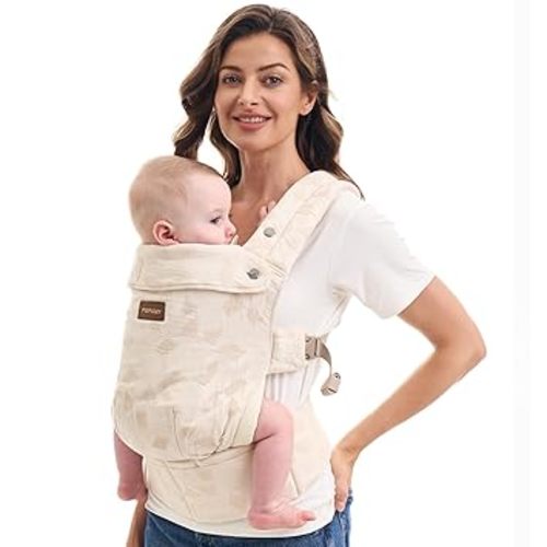 Momcozy Baby Carrier - Ergonomic, Cozy and Lightweight Carrier for 7-45lbs, Effortless to Put On, Ideal for Hands-Free Parenting, Enhanced Lumbar Support, Starry Night