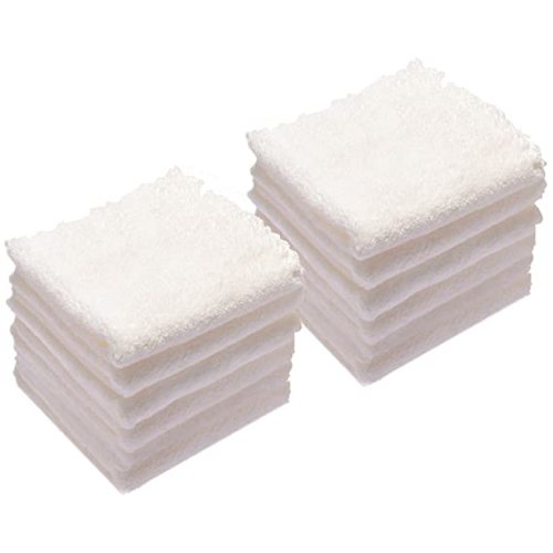 Kyapoo Baby Washcloths 12 Pack 12x12 Inches Microfiber Coral Fleece Extra Absorbent and Soft for Newborns, Infants and Toddlers-White | Soft, Extra Absorbent, for Newborns, Infants and Toddlers, White