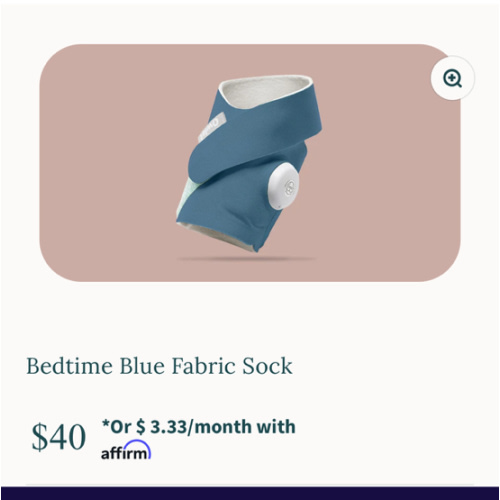 Bedtime Blue Fabric Sock