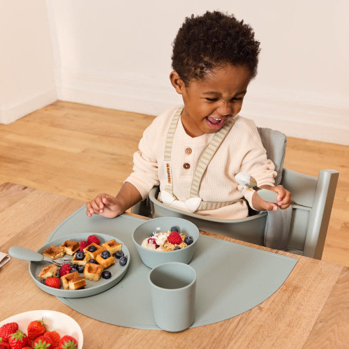 AEIOU Toddler Tableware Gift Set - Sage