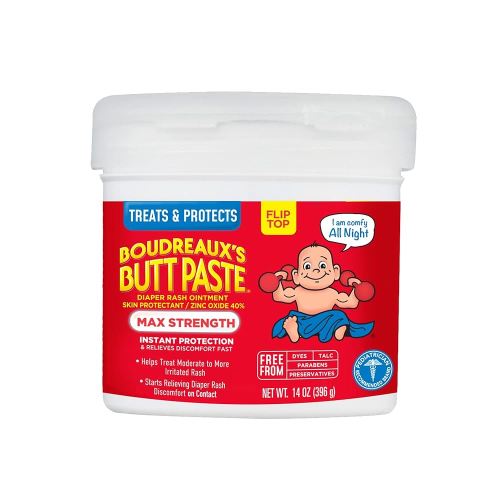 Amazon.com: Boudreaux's Butt Paste Maximum Strength Diaper Rash Cream, Ointment for Baby, 4 oz Tube : Baby