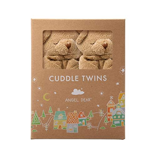 Angel Dear Cuddle Twins Blankie, Brown Bear