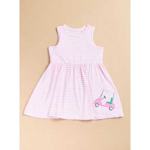 Ready To Golf Polo Toddler Dress in Pink | Tullabee