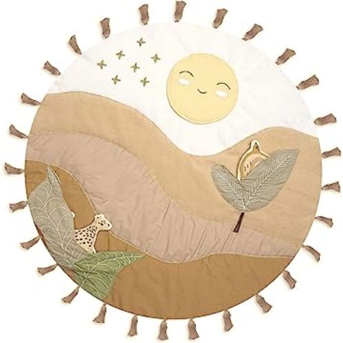 Crane Baby Activity Mat, Interactive Infant and Baby Playmat for Boys and Girls, Desert Sunset, 36” x 36”