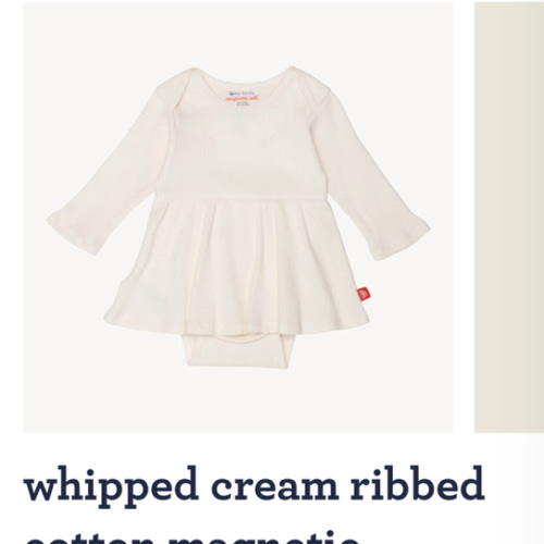 whipped cream ribbed cotton magnetic bodysuit dress – Magnetic Me
