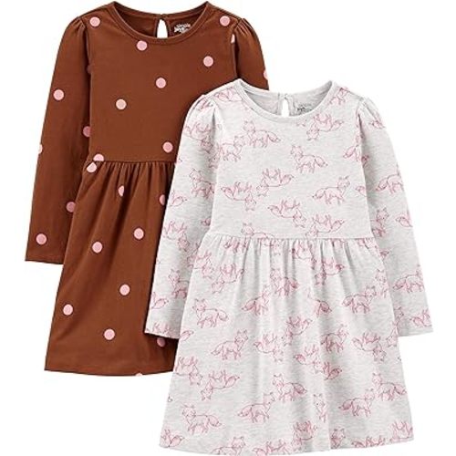 Simple Joys by Carter's Girls' 2-Pack Long-Sleeve Dress Set