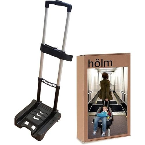 Holm Airport Car Seat Stroller Travel Cart and Child Transporter - A Carseat Roller for Traveling. Foldable, storable, and stowable Under Your Airplane seat or Over Head Compartment.