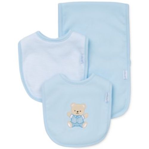 Baby Boys Cute Bear Bibs and Burp Cloth, Pack of 3