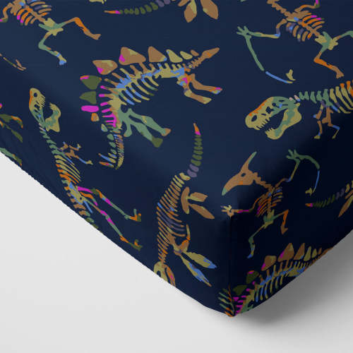 Fossil Quest Fitted Crib Sheet | Little Sleepies
