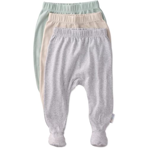 Unisex-Baby Fallon 3-Pack Footed Pants 100% Organic Cotton Bottoms for Baby Boys & Girls