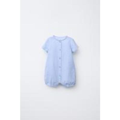 GINGHAM ROMPER - Sea green | ZARA United States
