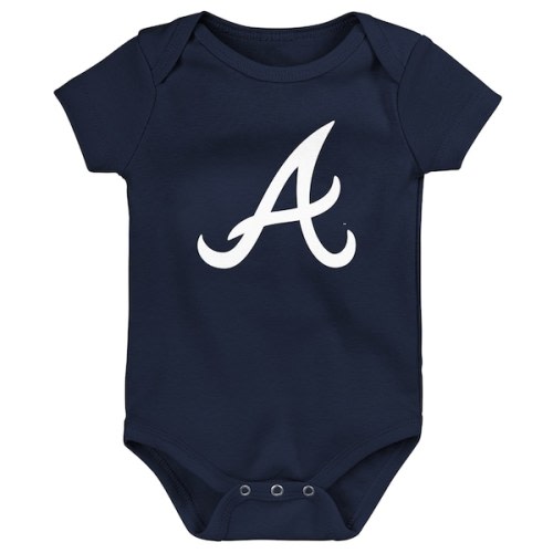 6/9 Months Atlanta Braves Navy Primary Team Logo Bodysuit
