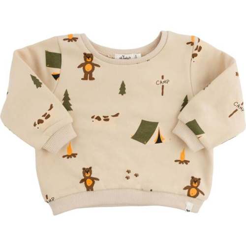Camping Print Brooklyn Boxy, Biscotti - Oh Baby! | Maisonette