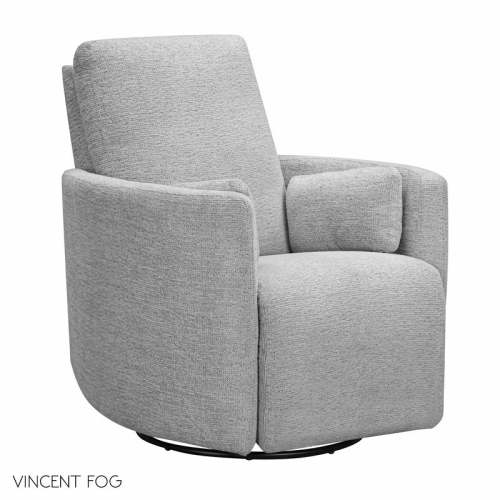 Heritage Living Turner Manual Swivel Glider Recliner - Vincent Fog
