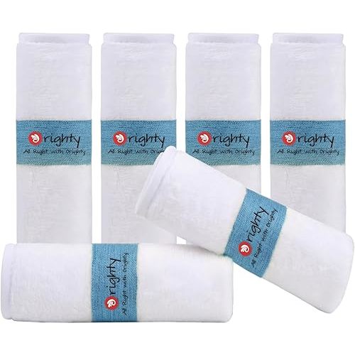 Orighty Baby Washcloths 6 Pack, Ultra Soft Flannel for Delicate Skin, Baby Wash Cloths for Newborns & Infants, Multi-Purpose Babies Bath Towels, Face Towels, Face Cloths, Babies Registry as Shower