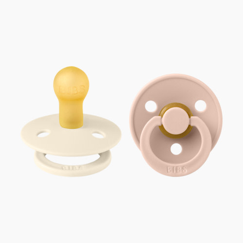 BIBS Natural Rubber Pacifier (2 Pack) - Blush / Ivory, Size 1